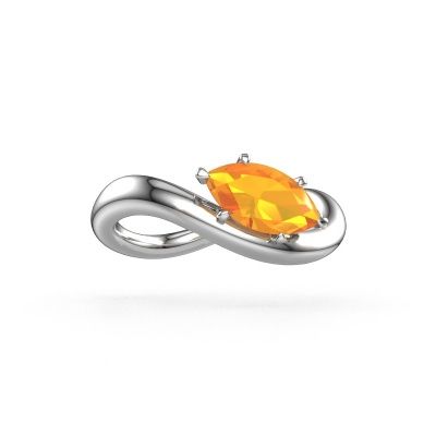 Engagement ring Chloe MRQ 950 platinum citrin 10x5 mm