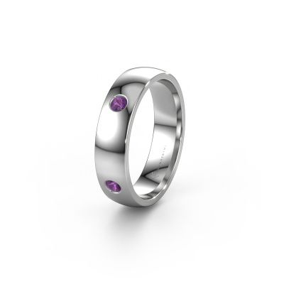 Weddings ring WH0104L25AP 950 platinum amethyst 2.5 mm ±0.20x0.07 in
