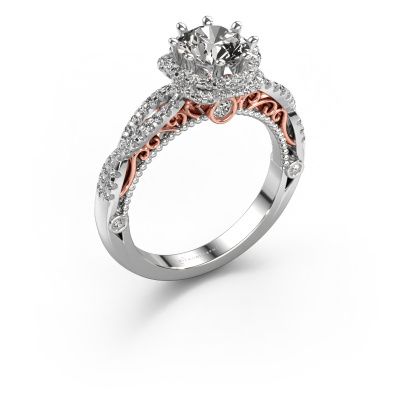 Engagement ring Lysanne 585 white gold lab grown diamond 1.45 crt