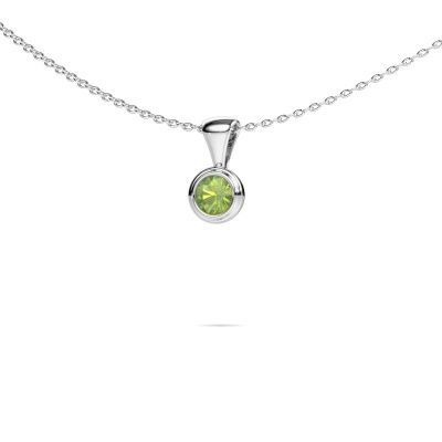 Pendant Lieke 585 white gold peridot 4 mm