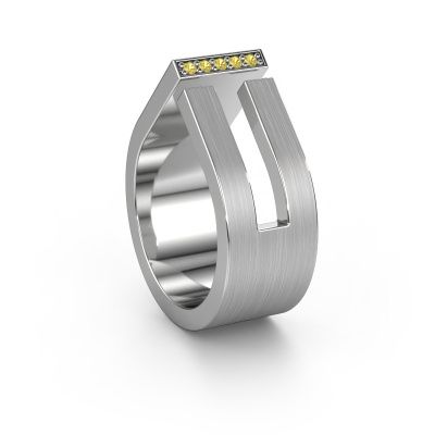 Bague de mariage WH2090L19C 950 platine saphir jaune ±10x2.2 mm