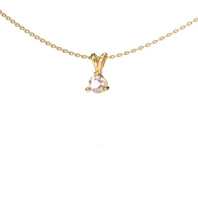 Pendant Somer 585 gold morganite champagne 6 mm