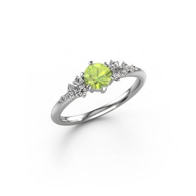 Engagement ring Royce RND 950 platinum peridot 5 mm