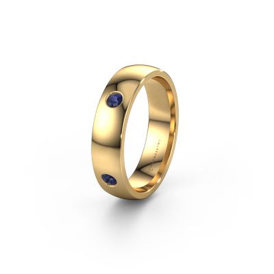 Huwelijksring WH0104L25AP 585 goud saffier 2.5 mm ±5x1.7 mm