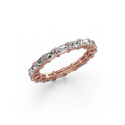 Aanschuifring Vivienne EME 4x2 585 rosé goud lab-grown diamant 2.55 crt