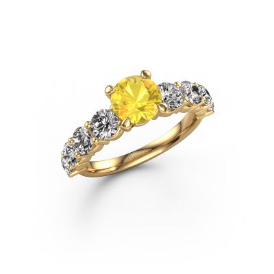 Engagement ring Deja 585 gold yellow sapphire 6.5 mm