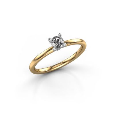 Verlovingsring Crystal RND 1 585 goud diamant 0.30 crt
