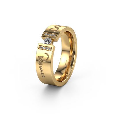 Wedding ring WH2094L16C 585 gold ±0.24x0.09in zirconia