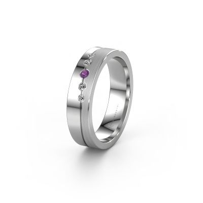 Trauring WH0924L15APM 950 Platin Amethyst ±5x1.7 mm