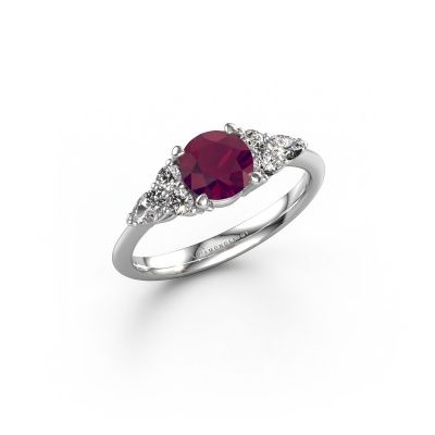 Engagement ring Melani RND 585 white gold rhodolite 6 mm