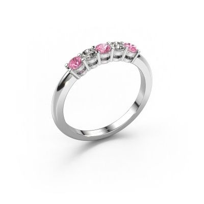 Ring Michelle 5 950 platinum pink sapphire 3 mm