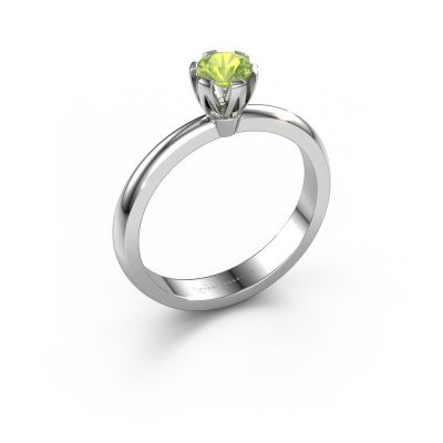 Engagement ring Julia 950 platinum peridot 4 mm
