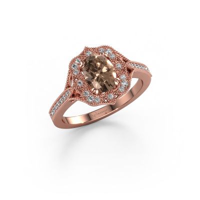 Verlobungsring Loni 585 Roségold Braun Diamant 0.983 crt