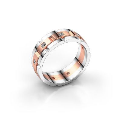 Heren ring Ricardo 2 585 rosé goud lab-grown diamant 0.45 crt