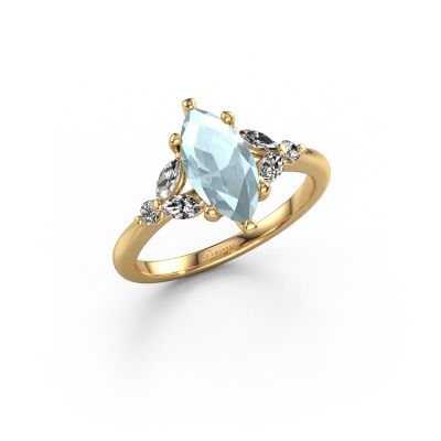 Verlobungsring Megan MRQ 585 Gold Aquamarin 11x5.5 mm