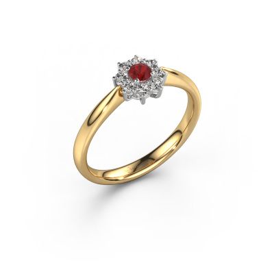Bague de fiançailles Carolyn 1 585 or jaune rubis 3 mm