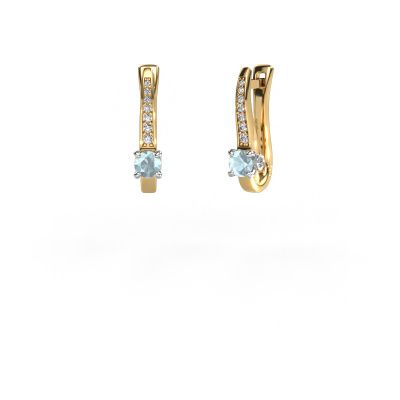 Ohrringe Valorie 585 Gold Aquamarin 4 mm