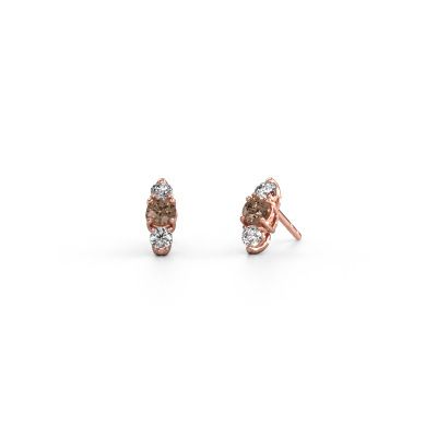 Ohrringe Amie 585 Roségold Braun Diamant 0.90 crt