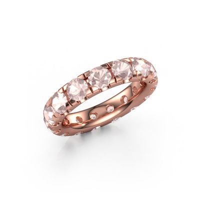 Stackable ring Jackie 4.2 585 rose gold morganite champagne 4.2 mm