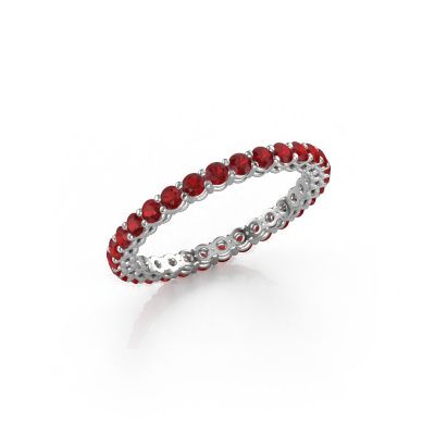 Stackable ring Michelle full 2.0 585 white gold ruby 2 mm