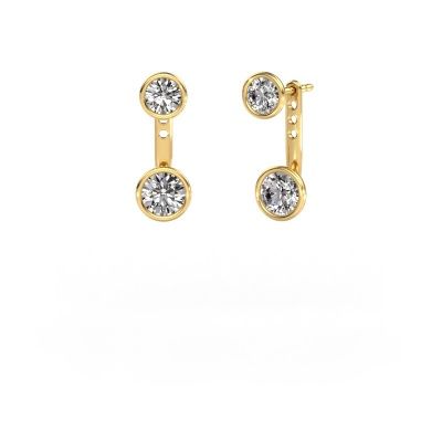 Boucles d'oreilles Halle 585 or jaune zircone 6 mm