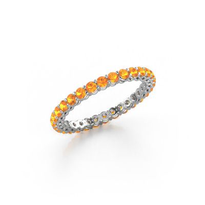 Stackable ring Michelle full 2.0 950 platinum citrin 2 mm
