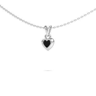 Anhänger Charlotte Heart 585 Weißgold Schwarz Diamant 0.30 crt