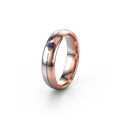 Wedding ring WH0221L35X 585 rose gold sapphire ±0.20x0.06 in