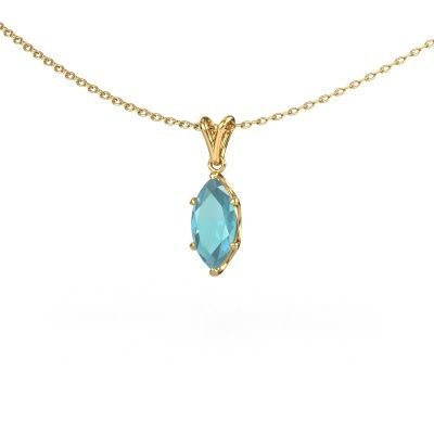 Anhänger Sam MRQ 585 Gold Blau Topas 10x5 mm