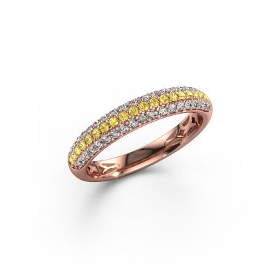 Ring Emely 2 585 rose gold yellow sapphire 1.3 mm