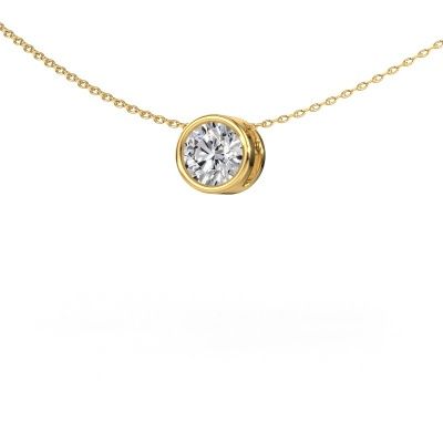 Pendentif Lavon RND 585 or jaune diamant synthétique 1.00 crt