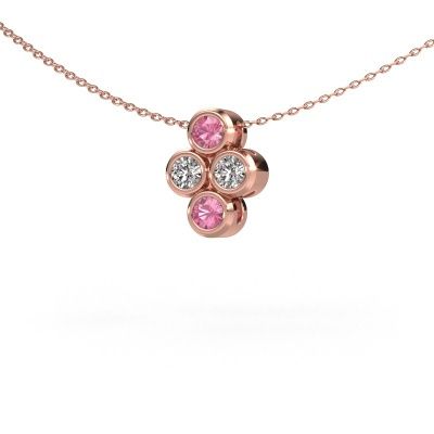 Pendant Judi 585 rose gold pink sapphire 3.4 mm