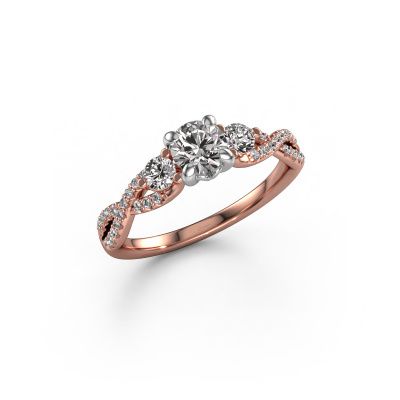 Engagement ring Marilou RND 585 rose gold diamond 0.86 crt