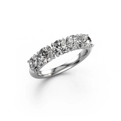 Ring Vivienne Half 950 platinum diamond 2.00 crt