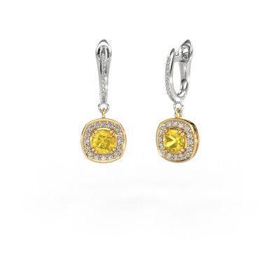 Pendants d'oreilles Marlotte 2 585 or jaune saphir jaune 5 mm