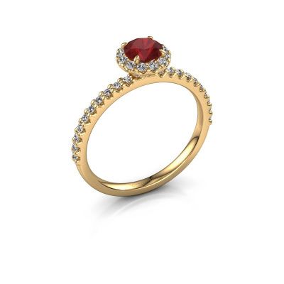 Engagement ring Miranda rnd 585 gold ruby 5 mm