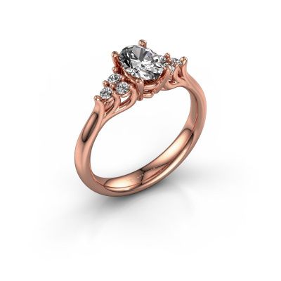 Engagement ring Monika OVL 585 rose gold diamond 0.85 crt