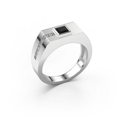Men's ring Robertus 1 950 platinum black diamond 0.576 crt