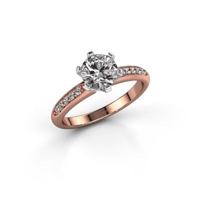 Engagement ring Tiffy 2 585 rose gold diamond 1.00 crt