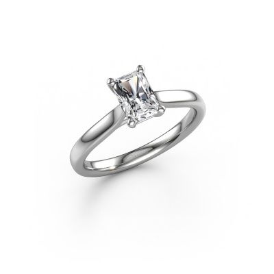 Engagement ring Mignon RAD 1 585 white gold lab grown diamond 0.75 crt