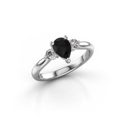 Verlovingsring Lieselot PER 950 platina zwarte diamant 1.19 crt