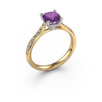 Verlobungsring Mignon cus 2 585 Gold Amethyst 6 mm