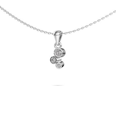 Pendant Tessa 585 white gold zirconia 2.5 mm