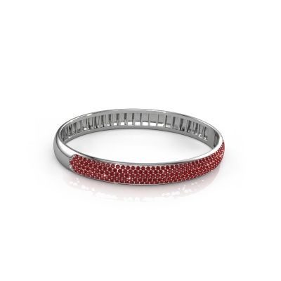Bangle Emely 8mm 585 white gold ruby 1.4 mm