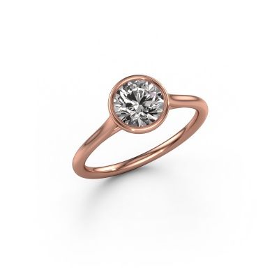 Engagement ring Lavon RND 585 rose gold zirconia 6.5 mm