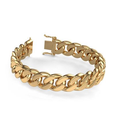 Cuban bracelet ±0.6 in 585 gold