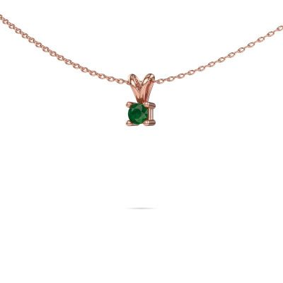 Necklace Eline 585 rose gold emerald 5 mm