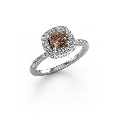 Engagement ring Talitha CUS 585 white gold brown diamond 1.428 crt