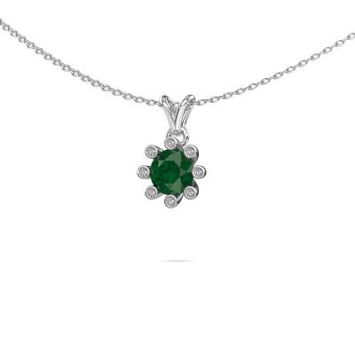 Pendant Carola 3 950 platinum emerald 6 mm
