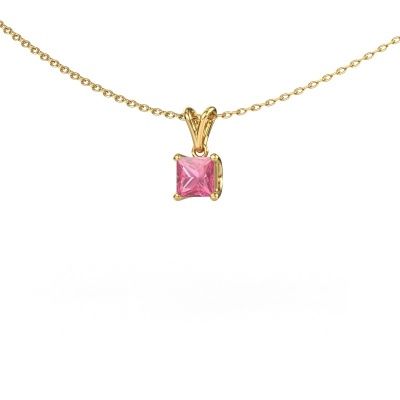 Anhänger Sam SQR 585 Gold Pink Saphir 4.5 mm
